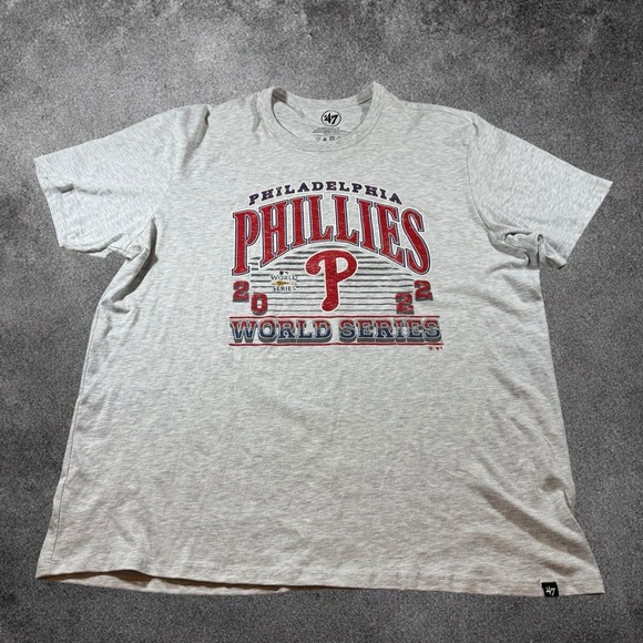 ‘47 Brand Tops - MLB Philadelphia Phillies 2022 World Series Graphic T Shirt Womens 2XL Baseball